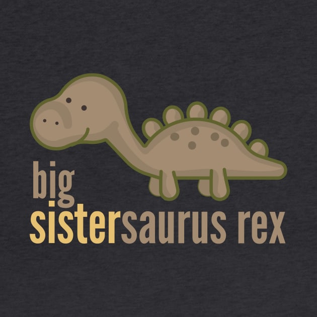 Big Sistersaurus Rex T-Shirt Family Dinosaur Shirts by DoggyStyles